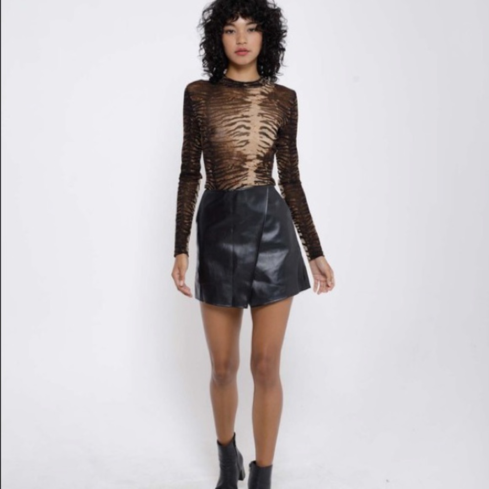 TIGER PRINT SEE THROUGH BODYSUIT